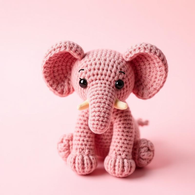 Miniamigurumi elefantita tejida a crochet